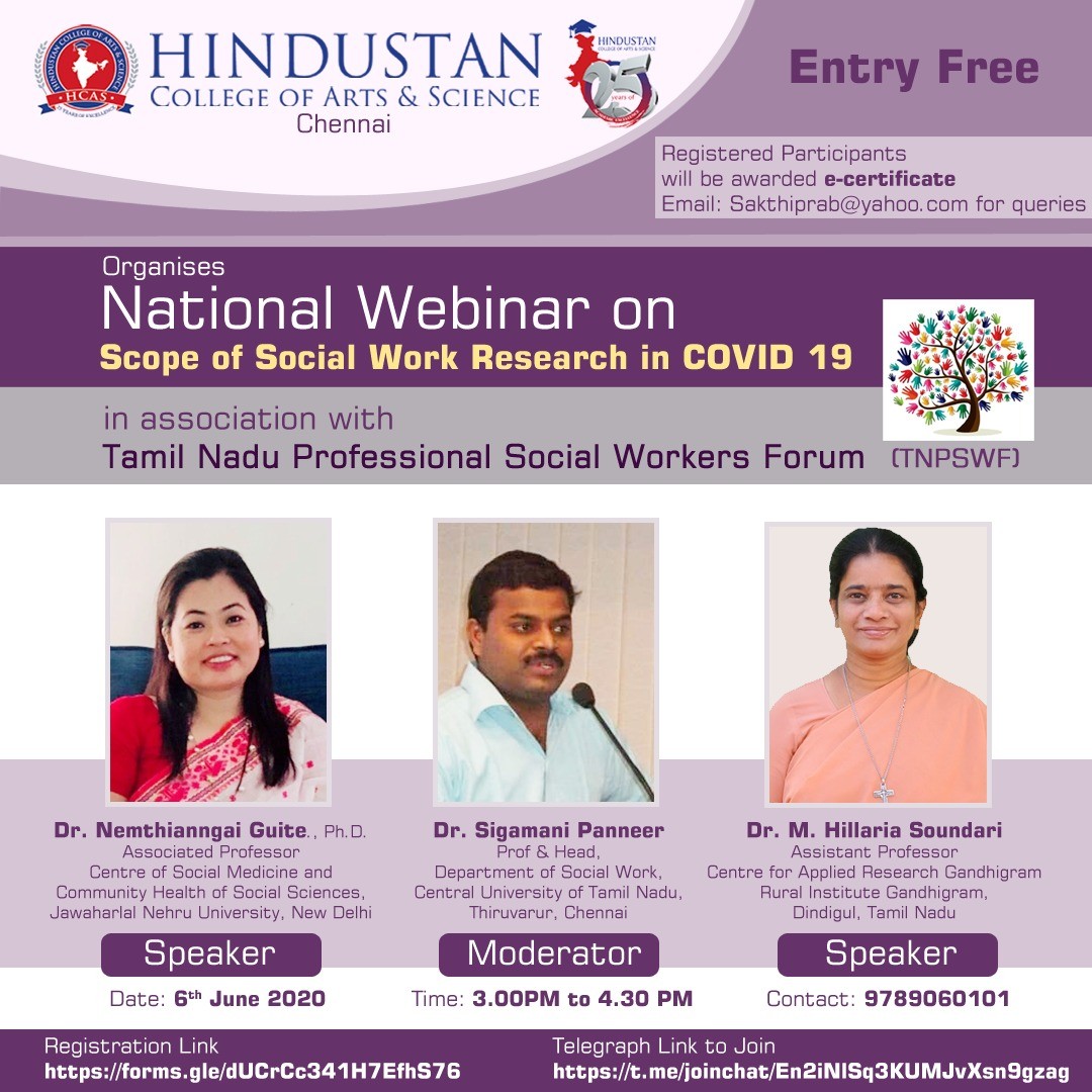 Webinar on Scope of Social Work Research in Covid 19